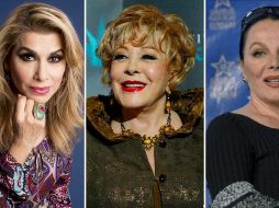 De izquierda a derecha: Dulce, Silvia Pinal y Sasha Montenegro. SUN / AP / EFE /  ARCHIVO