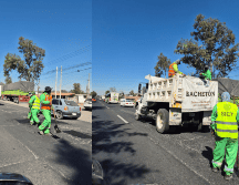 Debido a la gran cantidad de baches que había sobre la carretera a Chapala los llanteros ubicados en la zona cada vez tienen más clientela. CORTESÍA.