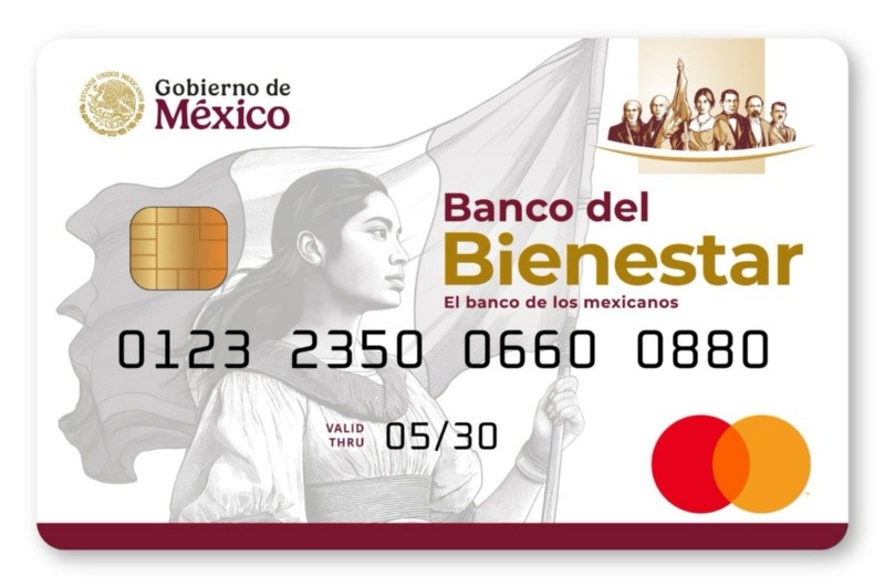 Nueva imagen de la tarjeta del Banco del Bienestar. ESPECIAL/X @bbienestarmx 