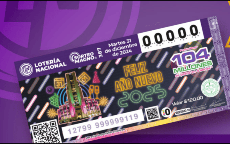 Para ganar el premio mayor de 104 millones de pesos, es necesario adquirir todas las series de un mismo número. FACEBOOK / LOTERÍA NACIONAL