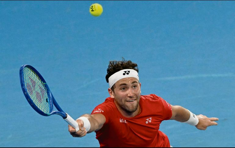 Casper Ruud tuvo una brillante temporada 2024 que lo coloca en el sexto sitio del ranking mundial de la ATP, por lo que será una de las grandes figuras. AFP/S. Khan