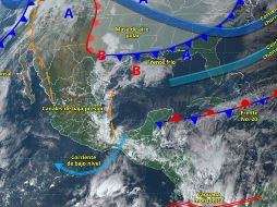 Se hizo un llamado a la población para que adopte medidas preventivas debido al avance del Frente Frío número 21 y la segunda tormenta invernal de la temporada. X/ @conagua_clima.