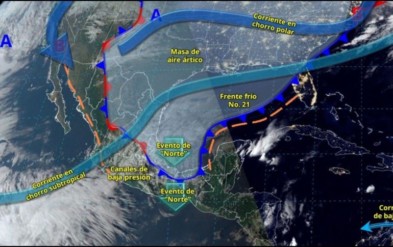 El miércoles 8 de enero las temperaturas disminuirán aún más. X/ @conagua_clima.