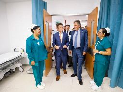 El alcalde de Zapopan, Juan José Frangie, estuvo acompañado por el gobernador Pablo Lemus durante la presentación de los trabajos realizados. ESPECIAL