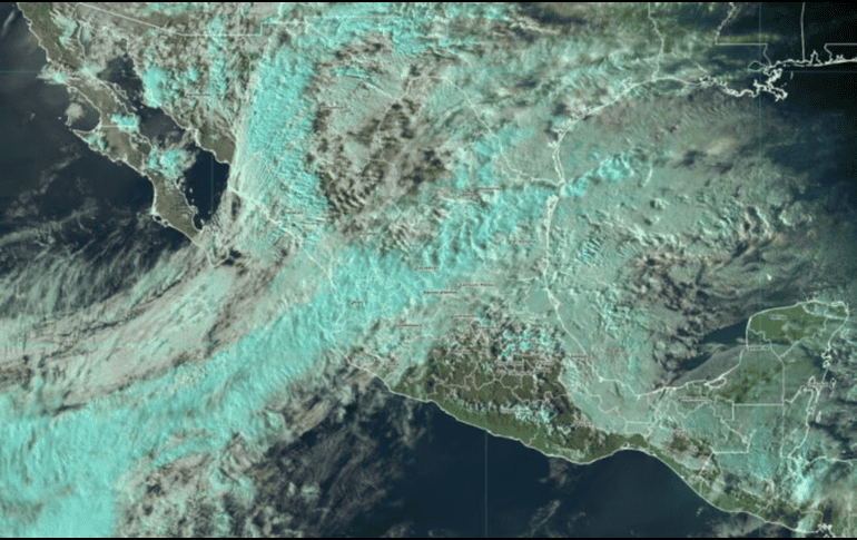 Clima en la República Mexicana 8 de enero 2025. Imagen satelital Conagua