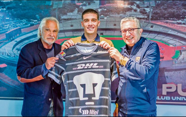 Padilla jugará a préstamo con los auriazules por los próximos 18 meses. ESPECIAL/Pumas