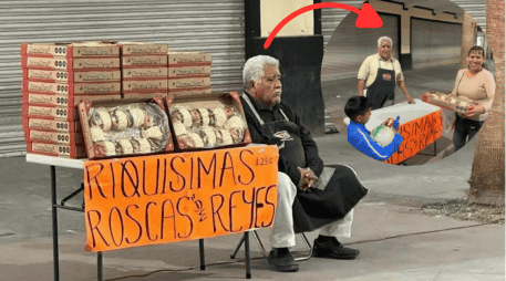  El 6 de enero el adulto mayor salió a vender sus panes sin tener éxito. ESPECIAL/X @BerniceSanz