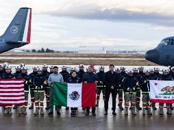 La aeronave salió del AIFA con rumbo a California, Estados Unidos, por instrucciones de la Presidenta de México, Claudia Sheinbaum. SUN / H. Salvador