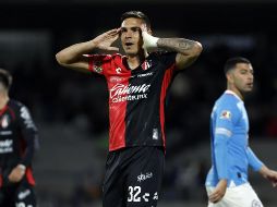 Uros Durdevic celebra el gol tras anotar el gol del empate. EFE/S. Gutiérrez