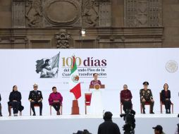 Durante el informe, Sheinbaum Pardo aseguró que este año entrará en operación un hospital del ISSSTE en Jalisco y que la atención a la Cuenca Lerma – Santiago en el Plan Nacional Hídrico será una prioridad compartida con el Gobierno estatal. SUN / S. Sánchez