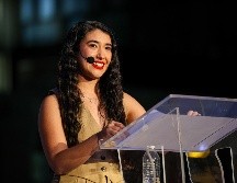 Zoe García, presidenta de la Federación de Estudiantes Universitarios (FEU) de la Universidad de Guadalajara rindió su segundo informe de actividades al frente de la organización. EL INFORMADOR / H. Figueroa
