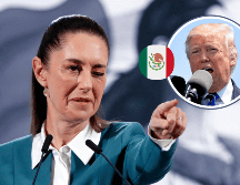 La presidenta Claudia Sheinbaum participa en rueda de prensa en Palacio Nacional de la Ciudad de México ante investidura de Trump. EFE/ M. Guzmán