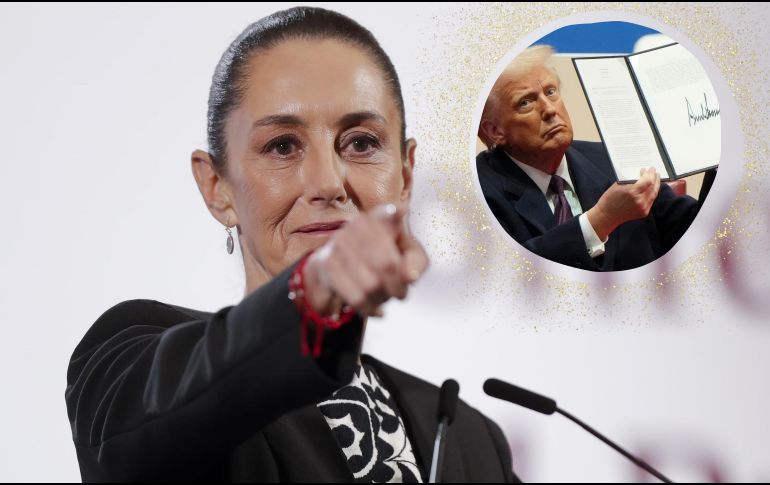 Aunque la medida ha despertado preocupación en México, Sheinbaum pidió esperar a ver las verdaderas implicaciones. ESPECIAL, EFE / I. Esquivel y AP / M. Rourke