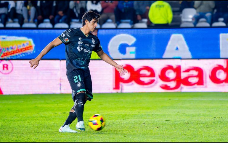 José Juan Macías marcó el único tanto de Santos en la derrota del cuadro Lagunero ante Pachuca. IMAGO7