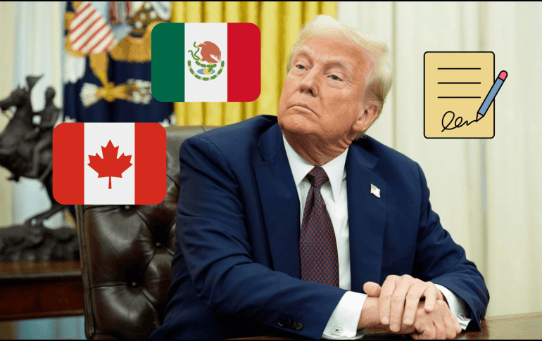 El presidente de Estados Unidos, Donald Trump, amenaza con los aranceles a los países parte del T-MEC. EFE/EPA/Y. Gripas