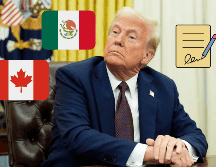 El presidente de Estados Unidos, Donald Trump, amenaza con los aranceles a los países parte del T-MEC. EFE/EPA/Y. Gripas