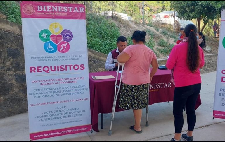 La pensión para personas con discapacidad, al igual que la mayoría de los Programas para el Bienestar, está elevada a rango constitucional. ESPECIAL / PROGRAMAS PARA EL BIENESTAR