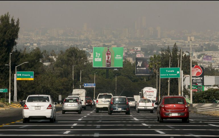 El instituto señaló que la calidad del aire podría mejorar por la tarde en Guadalajara. EL INFORMADOR / ARCHIVO