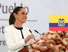 El presidente ejecutivo de la Cámara Nacional de Acuacultura (CNA) de Ecuador respondió a las declaraciones de Sheinbaum sobre los camarones ecuatorianos. EFE / Presidencia De Mexico