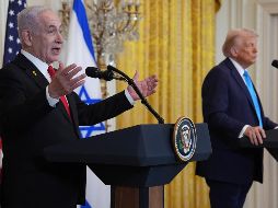 En la fotografía, a la izquierda, el primer ministro israelí Benjamín Netanyahu; a la derecha, el presidente de Estados Unidos, Donald Trump. P/E. VUCCI