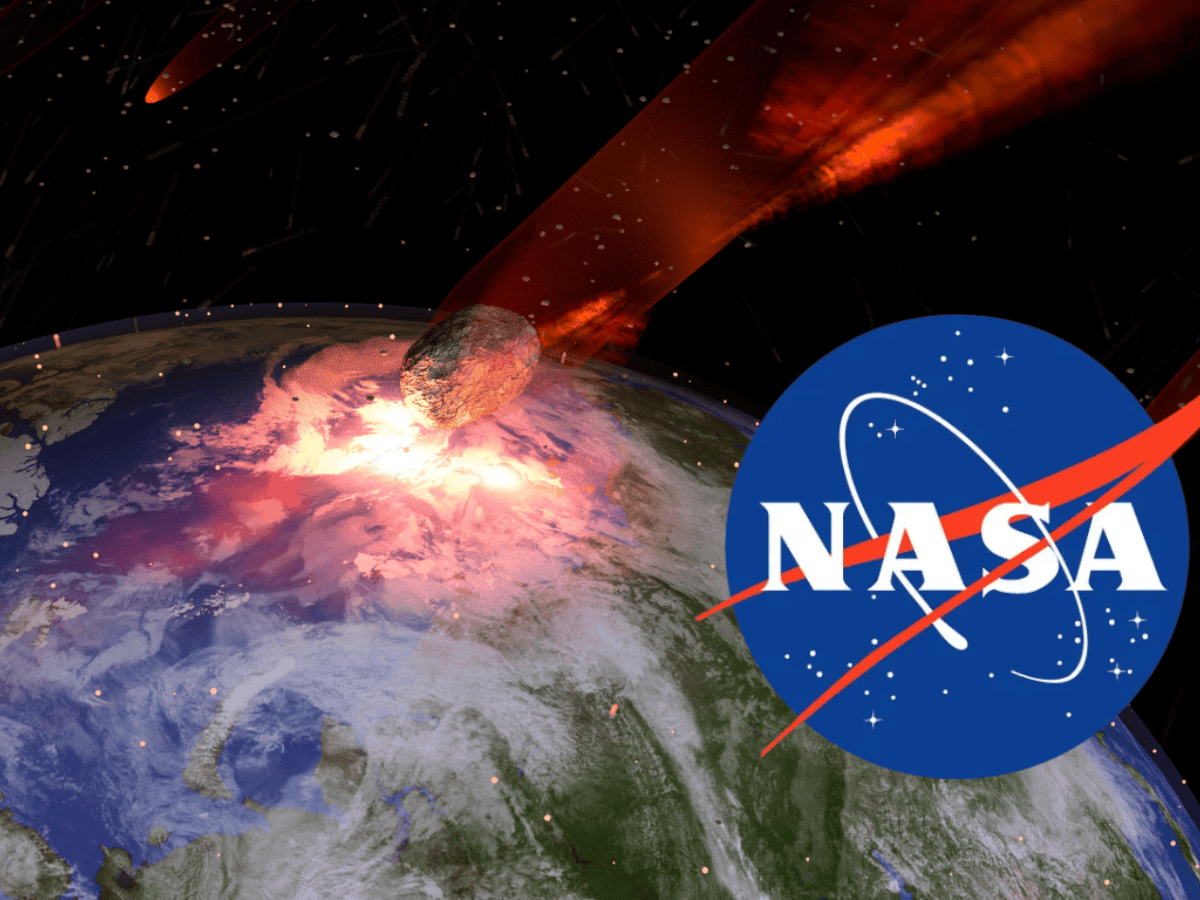 asteroide golpeando el océano pacífico