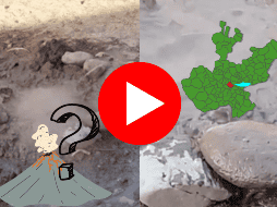 El brote de agua caliente del subsuelo de Zacoalco de Torres, Jalisco, despertó las alarma entre los vecinos, los cuales temen que se trate del nacimiento de un volcán. TIKTOK/ doblegarcia/ ESPECIAL/ CANVA