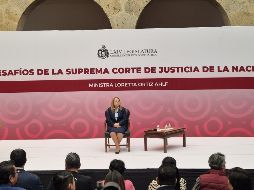 La ministra de la SCJN prefirió evitar posicionarse en contra o a favor de la Prisión Preventiva Oficiosa, solamente que la revisará. CORTESÍA.