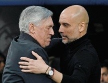 Carlo Ancelotti y Pep Guardiola volverán a cruzar sus caminos en búsqueda de avanzar en Champions. AFP/P. Marcou
