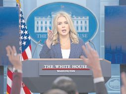 Karoline Leavitt, portavoz presidencial en la Casa Blanca. AP