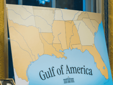 Trump había anunciado su intención de modificar el nombre del Golfo de México y firmó una orden ejecutiva para hacerlo oficial desde el inicio de su mandato. EFE/J. LO SCALZO