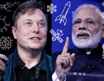 Modi, primer ministro de India, y Elon Musk, millonario estadounidense, se reunieron para hablar del desarrollo tecnológico y espacial de India en los próximos años. AFP/B. Smialowski/EFE/P. Foley/CANVA.