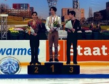 Donovan Carrillo acumuló 205.54 unidades, tras el programa libre, lo que le aseguró la medalla del segundo lugar en la Challenge Cup 2025. X / @COM_Mexico
