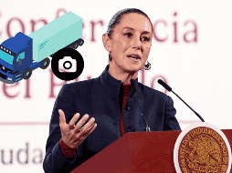 Claudia Sheinbaum informa que su administración está trabajando en la normatividad del transporte de carga. EFE / J. Méndez