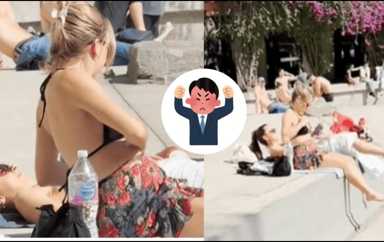 En el video se puede apreciar a los extranjeros tomando un 