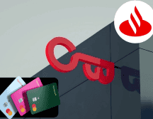 México cuenta con una lista de espera de 30 mil clientes interesados en abrir una cuenta. Openbank / Canva / Santander