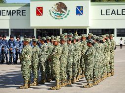 El evento fue encabezado por Miguel Ángel Hernández Martínez, comandante de la V Región Militar, quien destacó en su discurso que el Ejército Mexicano se nutre del pueblo, sirven al pueblo y trascienden por el pueblo. EL INFORMADOR/ H. Figueroa.