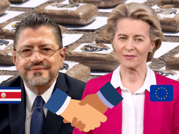 La UE fortalece la cooperación con Costa Rica en materia de migración y seguridad. EFE/J. Parra/AFP PHOTO/CANVA.