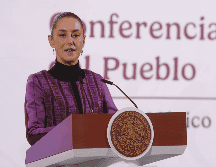 Claudia Sheinbaum, en Palacio Nacional hoy jueves 20 de febrero. SUN / G. Pano