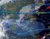 Se anticipa que el frente frío No. 28 se moverá hacia el sureste de México y la Península de Yucatán, donde interactuará con la humedad tanto del mar Caribe como del océano Pacífico. X/ @conagua_clima.
