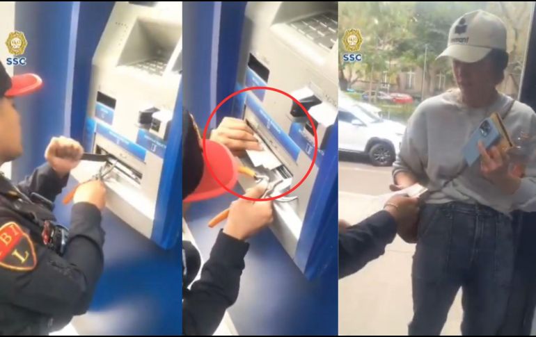 Las autoridades recomiendan revisar minuciosamente el cajero antes de usarlo, no alejarse si el dinero no es entregado y buscar ayuda. X/@SSC_CDMX