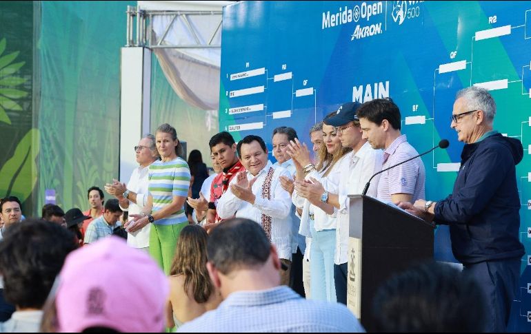 Se dieron cita en el Yucatán Country Club para inaugurar de manera oficial la competencia que se desarrollará del 24 de febrero al 2 de marzo. CORTESÍA/ Mérida Open.