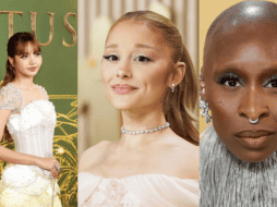 En la imagen, de izquierda a derecha, LISA de Blackpink, Ariana Grande y Cynthia Erivo. EFE/EPA/A. DINNER