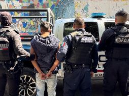 Los oficiales, de la Policía Estatal Preventiva y de la Policía Metropolitana, realizaban un recorrido de vigilancia en el cruce de las calles Ibarra y Antonio Paniagua cuando vieron al menor de edad, quien fumaba cristal de una pipa en la vía pública. CORTESÍA