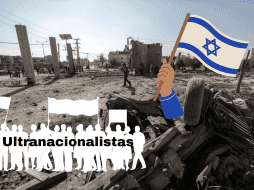 Cientos de israelíes ultranacionalistas piden la expulsión de los palestinos de Gaza. EFE/M. Saber/CANVA.