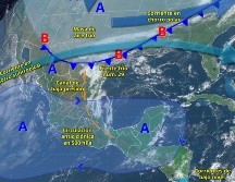 El Frente Frío Núm. 29 se desplazará hacia el norte y noreste de México. X/ CONAGUA.