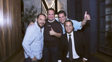 Héctor Estrada, César Vallejo, Carlos y Jorge Anaya. GENTE BIEN JALISCO/ Claudio Jimeno