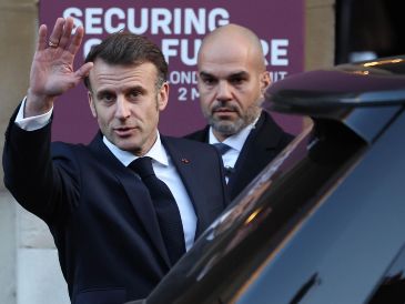 Macron alertó sobre el compromiso de Washington con la seguridad europea. EFE/N. Hall