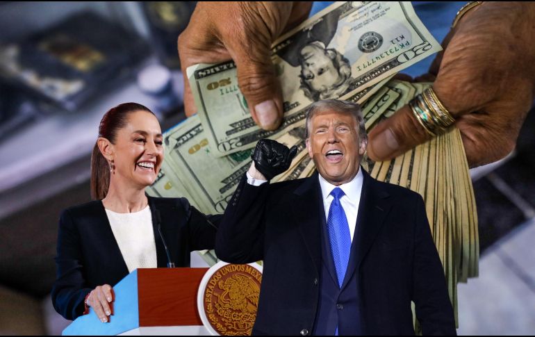 El peso mexicano se fortaleció ante el dólar tras una llamada entre Claudia Sheinbaum y Donald Trump. ESPECIAL / EL INFORMADOR, SUN y AP