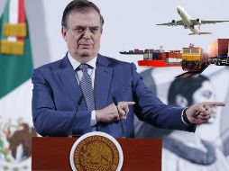 Marcelo Ebrard, secretario de Economía, habla en 