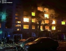 En el ataque en la región de Ucrania, ocurrido la noche del 7 al 8 de marzo, fueron alcanzados nueve edificios residenciales, un centro comercial y varias tiendas. EFE / ESPECIAL
